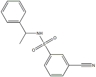 3-cyano-N-(1-phenylethyl)benzenesulfonamide Structure
