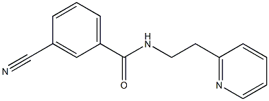 3-cyano-N-(2-pyridin-2-ylethyl)benzamide,,结构式