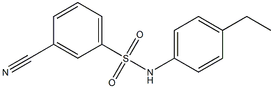 3-cyano-N-(4-ethylphenyl)benzene-1-sulfonamide Struktur