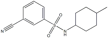 3-cyano-N-(4-methylcyclohexyl)benzene-1-sulfonamide 结构式