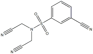 3-cyano-N,N-bis(cyanomethyl)benzenesulfonamide 结构式