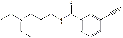 3-cyano-N-[3-(diethylamino)propyl]benzamide,,结构式