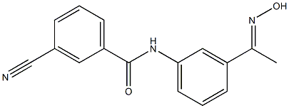 3-cyano-N-{3-[(1E)-N-hydroxyethanimidoyl]phenyl}benzamide Struktur