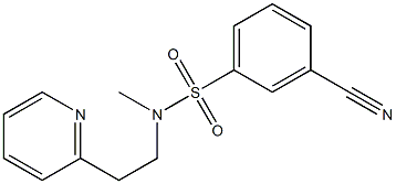 3-cyano-N-methyl-N-[2-(pyridin-2-yl)ethyl]benzene-1-sulfonamide|