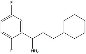 3-cyclohexyl-1-(2,5-difluorophenyl)propan-1-amine 化学構造式