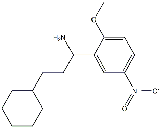 3-cyclohexyl-1-(2-methoxy-5-nitrophenyl)propan-1-amine Structure