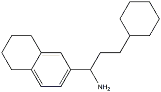 3-cyclohexyl-1-(5,6,7,8-tetrahydronaphthalen-2-yl)propan-1-amine,,结构式