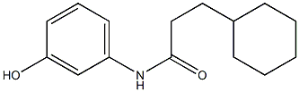 3-cyclohexyl-N-(3-hydroxyphenyl)propanamide Struktur