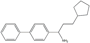 3-cyclopentyl-1-(4-phenylphenyl)propan-1-amine,,结构式