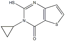 3-cyclopropyl-2-mercaptothieno[3,2-d]pyrimidin-4(3H)-one Struktur