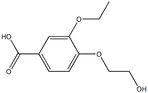 3-ethoxy-4-(2-hydroxyethoxy)benzoic acid,,结构式