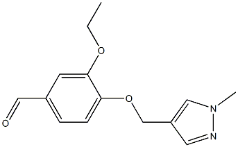 3-ethoxy-4-[(1-methyl-1H-pyrazol-4-yl)methoxy]benzaldehyde Structure