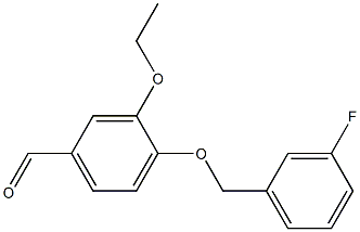 3-ethoxy-4-[(3-fluorophenyl)methoxy]benzaldehyde Struktur