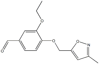 3-ethoxy-4-[(3-methyl-1,2-oxazol-5-yl)methoxy]benzaldehyde Structure