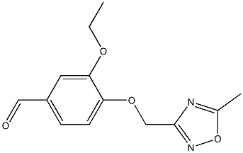 3-ethoxy-4-[(5-methyl-1,2,4-oxadiazol-3-yl)methoxy]benzaldehyde 化学構造式