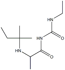 3-ethyl-1-{2-[(2-methylbutan-2-yl)amino]propanoyl}urea Struktur