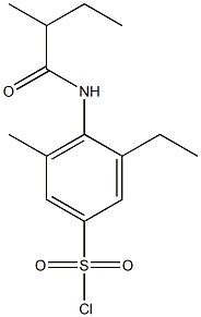 3-ethyl-5-methyl-4-(2-methylbutanamido)benzene-1-sulfonyl chloride Structure