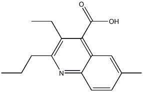 3-ethyl-6-methyl-2-propylquinoline-4-carboxylic acid Struktur
