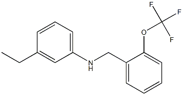 3-ethyl-N-{[2-(trifluoromethoxy)phenyl]methyl}aniline Structure