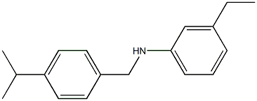 3-ethyl-N-{[4-(propan-2-yl)phenyl]methyl}aniline Structure