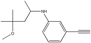 3-ethynyl-N-(4-methoxy-4-methylpentan-2-yl)aniline,,结构式