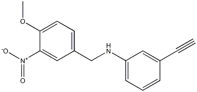 3-ethynyl-N-[(4-methoxy-3-nitrophenyl)methyl]aniline 结构式