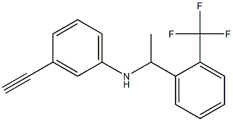 3-ethynyl-N-{1-[2-(trifluoromethyl)phenyl]ethyl}aniline Structure