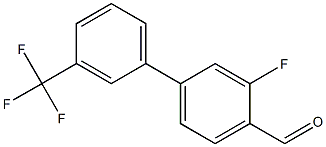 3-fluoro-3'-(trifluoromethyl)-1,1'-biphenyl-4-carbaldehyde Struktur