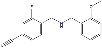 3-fluoro-4-({[(2-methoxyphenyl)methyl]amino}methyl)benzonitrile 化学構造式