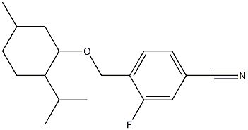 3-fluoro-4-({[5-methyl-2-(propan-2-yl)cyclohexyl]oxy}methyl)benzonitrile Struktur
