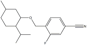 3-fluoro-4-({[5-methyl-2-(propan-2-yl)cyclohexyl]oxy}methyl)benzonitrile,,结构式