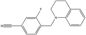 3-fluoro-4-(1,2,3,4-tetrahydroquinolin-1-ylmethyl)benzonitrile Struktur