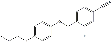 3-fluoro-4-(4-propoxyphenoxymethyl)benzonitrile Struktur