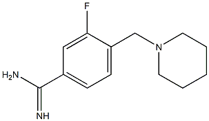 3-fluoro-4-(piperidin-1-ylmethyl)benzenecarboximidamide Struktur