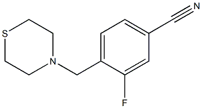 3-fluoro-4-(thiomorpholin-4-ylmethyl)benzonitrile Structure