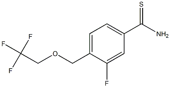 3-fluoro-4-[(2,2,2-trifluoroethoxy)methyl]benzenecarbothioamide Struktur