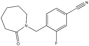 3-fluoro-4-[(2-oxoazepan-1-yl)methyl]benzonitrile Struktur