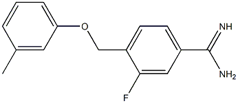 3-fluoro-4-[(3-methylphenoxy)methyl]benzenecarboximidamide