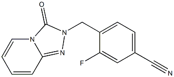 3-fluoro-4-[(3-oxo[1,2,4]triazolo[4,3-a]pyridin-2(3H)-yl)methyl]benzonitrile 结构式