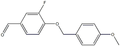 3-fluoro-4-[(4-methoxyphenyl)methoxy]benzaldehyde Struktur
