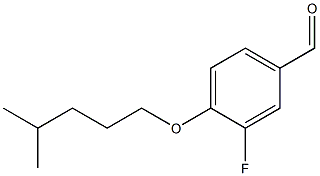 3-fluoro-4-[(4-methylpentyl)oxy]benzaldehyde,,结构式