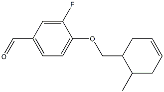 3-fluoro-4-[(6-methylcyclohex-3-en-1-yl)methoxy]benzaldehyde 结构式
