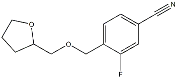 3-fluoro-4-[(tetrahydrofuran-2-ylmethoxy)methyl]benzonitrile Structure