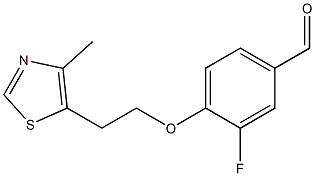 3-fluoro-4-[2-(4-methyl-1,3-thiazol-5-yl)ethoxy]benzaldehyde|