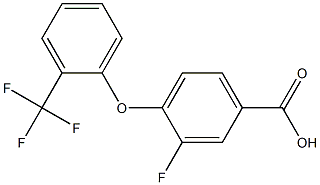 3-fluoro-4-[2-(trifluoromethyl)phenoxy]benzoic acid Structure