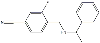 3-fluoro-4-{[(1-phenylethyl)amino]methyl}benzonitrile Structure