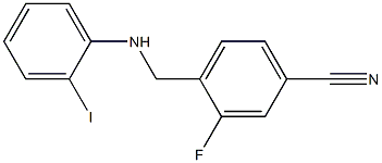 3-fluoro-4-{[(2-iodophenyl)amino]methyl}benzonitrile 结构式