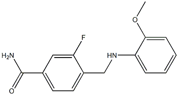3-fluoro-4-{[(2-methoxyphenyl)amino]methyl}benzamide Struktur