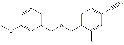 3-fluoro-4-{[(3-methoxybenzyl)oxy]methyl}benzonitrile Struktur