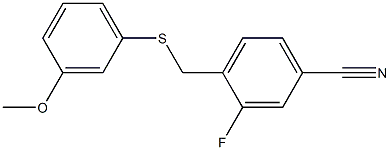 3-fluoro-4-{[(3-methoxyphenyl)sulfanyl]methyl}benzonitrile
